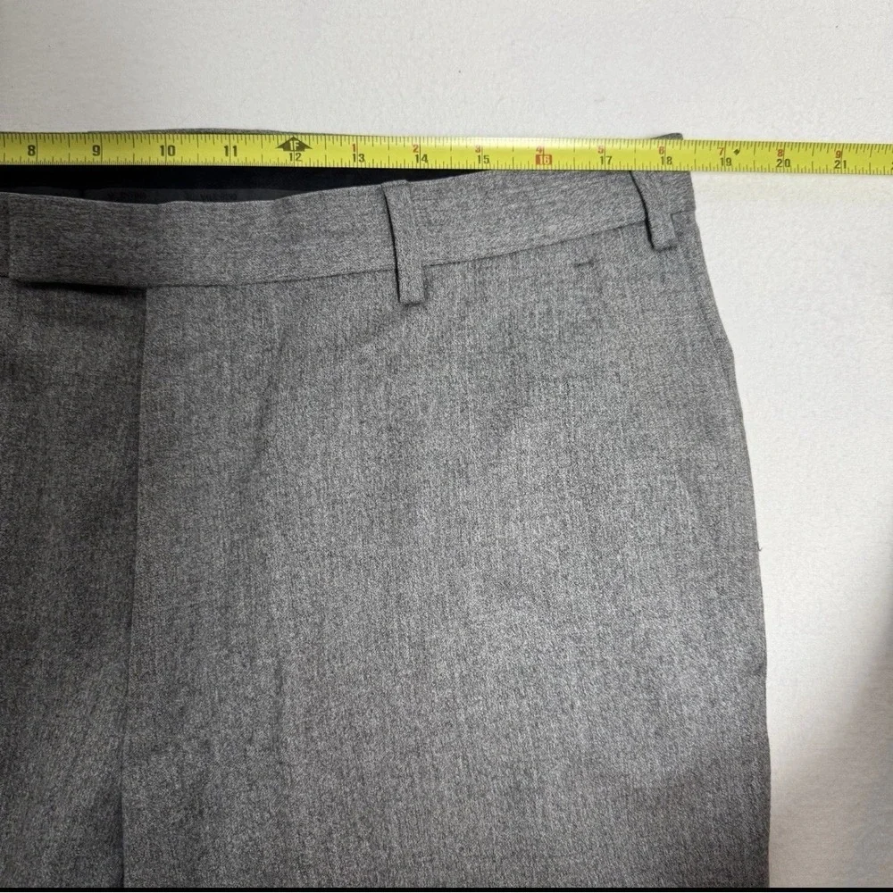 Valentino Mens Gray Dress Pants Wool‎ Flat Front Italy Tailored Trousers 36x32